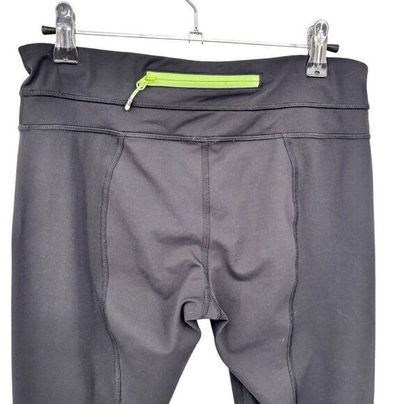 Lululemon Run Inspire Crop Leggings Black/Frond Green Size 6 - Picture 10 of 12